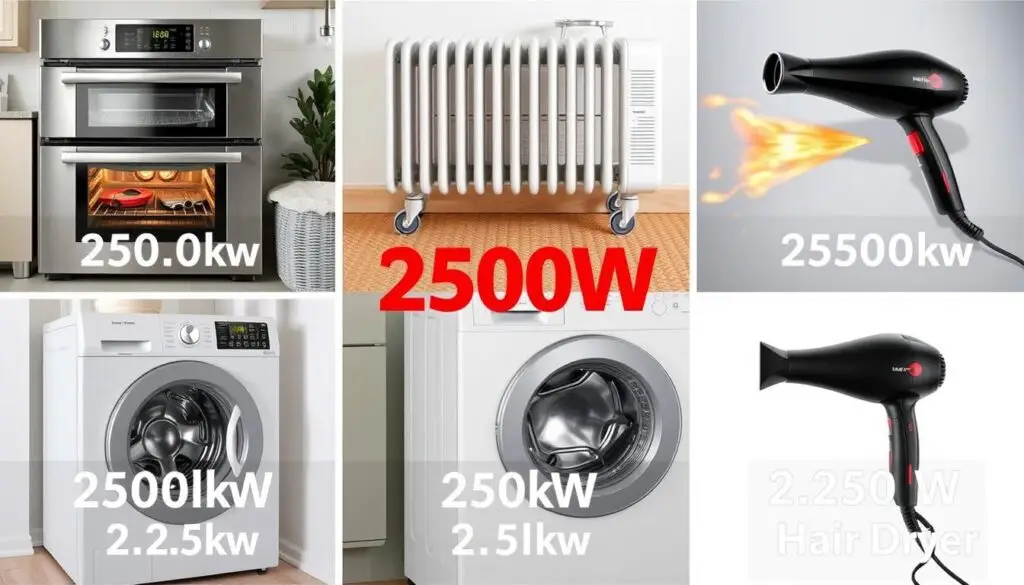 Urządzenia domowe o mocy 2500 W (2,5 kW)