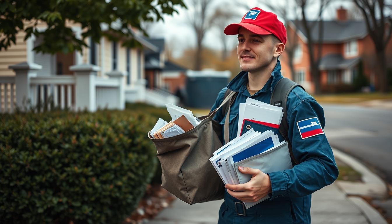 Listonosz doręczający przesyłki - ile zarabia listonosz w Polsce