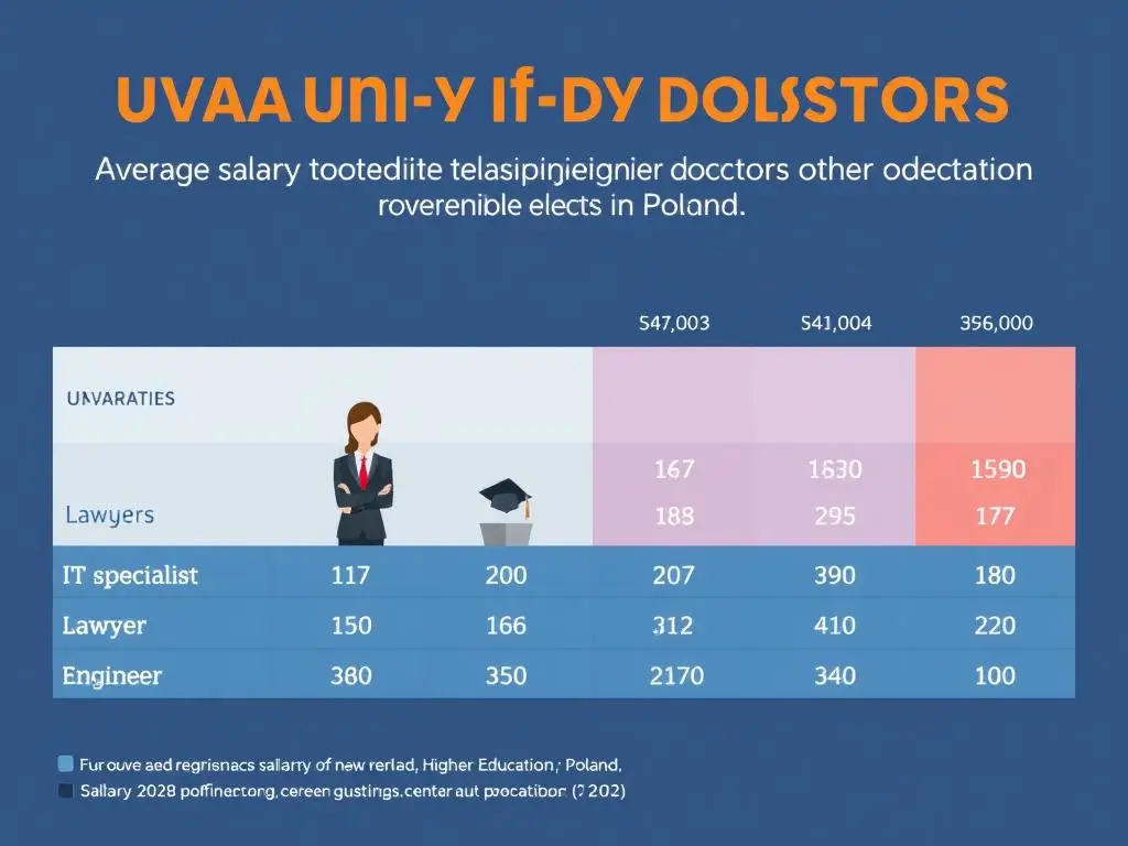 Porównanie zarobków doktora na uczelni z innymi zawodami wymagającymi wyższego wykształcenia